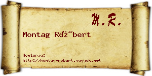 Montag Róbert névjegykártya